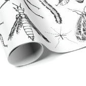 Papier Cadeau Entomologie Papier Bugs Insectes Enveloppement Cad (Coin rond)