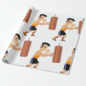 Papier Cadeau Entraînement en boîte avec sac de poinçonnage (Déroulé)