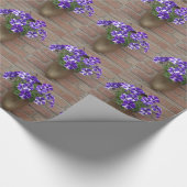 Papier Cadeau Entrave de Néerlandais avec la violette blanche (Coin)