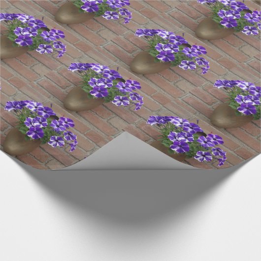 Papier Cadeau Entrave de Néerlandais avec la violette blanche (Coin)