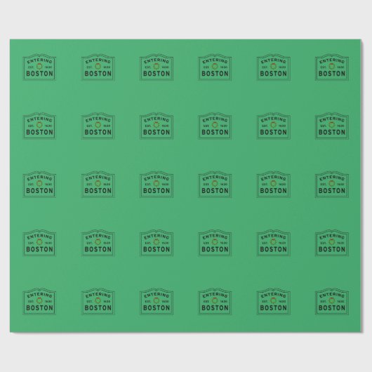 Papier Cadeau Entrée Boston MA (Plat)