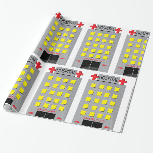 Papier Cadeau Entrée d'urgence du bâtiment de l'hôpital