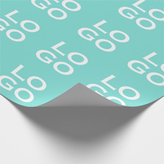 Papier Cadeau Entreprise à logo personnalisé ou société sarcelle (Coin)