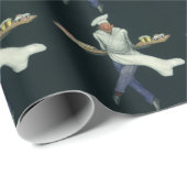 Papier Cadeau Entreprise alimentaire vintage, boulanger avec des (Coin rond)