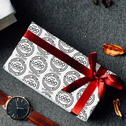Papier Cadeau Entreprise Marquée Événement Votre Logo Ici Entrep