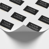 Papier Cadeau Entreprise personnalisable Ajouter un logo Blanc m (Coin)