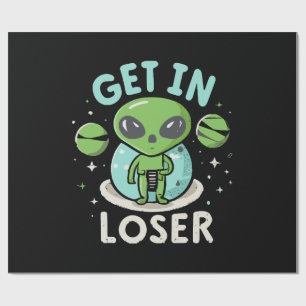 Papier Cadeau Entrez loser extraterrestre UFO drôle