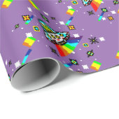 Papier Cadeau Envahisseurs de chats (Coin rond)