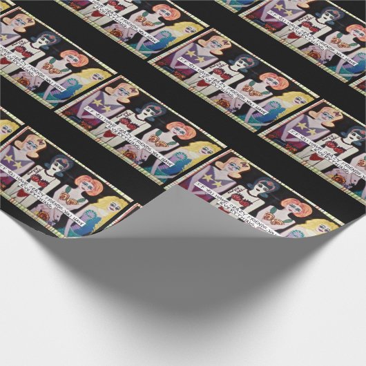 PAPIER CADEAU ENVELOPPANT PAPER-IF VOUS AVEZ LES AMIS FOUS (Coin)