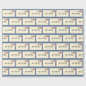 Papier Cadeau Enveloppe Air Mail avec cachet postal d'anniversai (Plat)