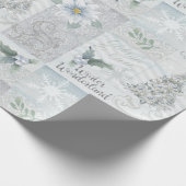 Papier Cadeau Enveloppe blanche et argentée de beau Noël de (Coin)