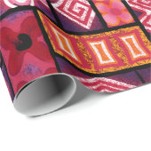 Papier Cadeau Enveloppe Cadeau Aloha | Pua Punch (Coin rond)