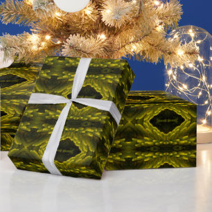 Papier Cadeau Enveloppe cadeau avec branche d'arbre de Noël haw