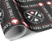 Papier Cadeau Enveloppe cadeau avec les pistes de canot Feuille (Coin rond)