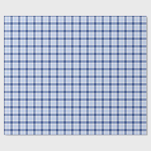 Papier Cadeau Enveloppe cadeau bleu plaid | Motif bleu blanc Tar (Plat)