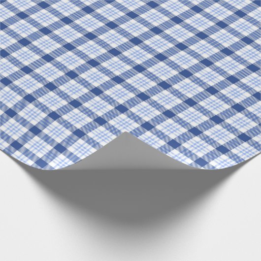 Papier Cadeau Enveloppe cadeau bleu plaid | Motif bleu blanc Tar (Coin)