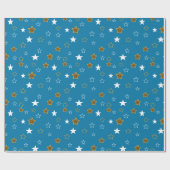 Papier Cadeau Enveloppe cadeau Blue and Gold Stars (Plat)