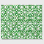 Papier Cadeau Enveloppe cadeau - Cercles de perles vertes (Plat)