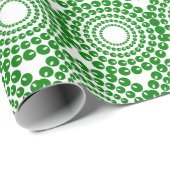 Papier Cadeau Enveloppe cadeau - Cercles de perles vertes (Coin rond)