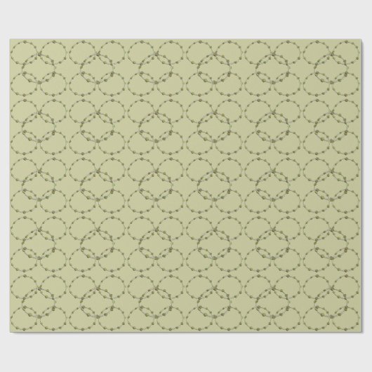 Papier Cadeau Enveloppe cadeau - Cercles enclavés - Perles et pi (Plat)