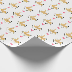 Papier Cadeau Enveloppe cadeau Cheval et Coeurs