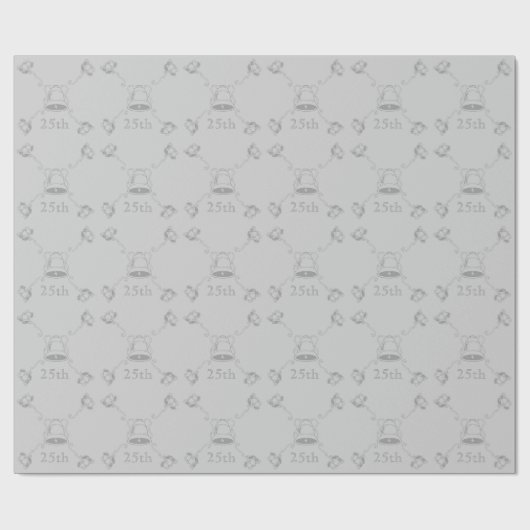 Papier Cadeau Enveloppe cadeau - Cloches d'anniversaire en argen (Plat)