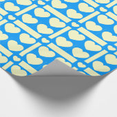 Papier Cadeau Enveloppe cadeau - Coeur (bleu) (Coin)