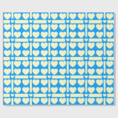 Papier Cadeau Enveloppe cadeau - Coeur (bleu) (Plat)