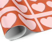 Papier Cadeau Enveloppe cadeau - Coeur (Rouge) (Coin rond)