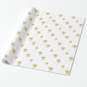 Papier Cadeau Enveloppe cadeau Coeurs et vaches d'or
