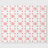 Papier Cadeau Enveloppe cadeau - Coeurs personnalisés (Plat)