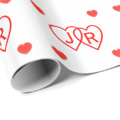 Papier Cadeau Enveloppe cadeau - Coeurs personnalisés (Coin rond)