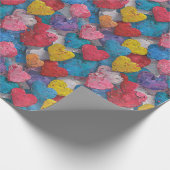 Papier Cadeau Enveloppe cadeau Coeurs texturés et vibrants - Aim (Coin)