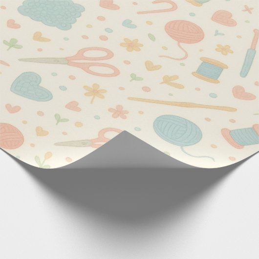 Papier Cadeau Enveloppe cadeau — Crochet Design en tons pastel (Coin)