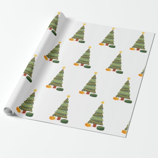 Papier Cadeau Enveloppe cadeau d'arbre de Noël (Déroulé)