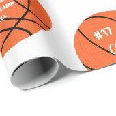 Papier Cadeau Enveloppe cadeau de basket-ball personnalisée avec (Coin rond)
