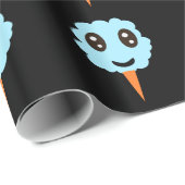 Papier Cadeau Enveloppe cadeau de bonbons en coton bleu (Coin rond)