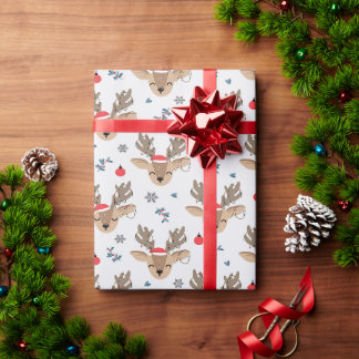 Papier Cadeau Enveloppe cadeau de cerf de Noël