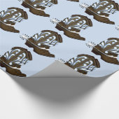 Papier Cadeau Enveloppe cadeau de démarrage Brown et bleu Cowboy (Coin)