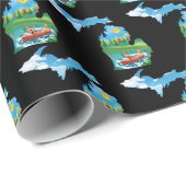 Papier Cadeau Enveloppe cadeau de l'étable des Grands Lacs (Coin rond)