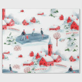 Papier Cadeau Enveloppe cadeau de Noël (Plat)