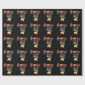 Papier Cadeau Enveloppe cadeau de Noël de basket-ball (Plat)