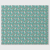 Papier Cadeau Enveloppe cadeau de Noël de Basset Hound (Plat)