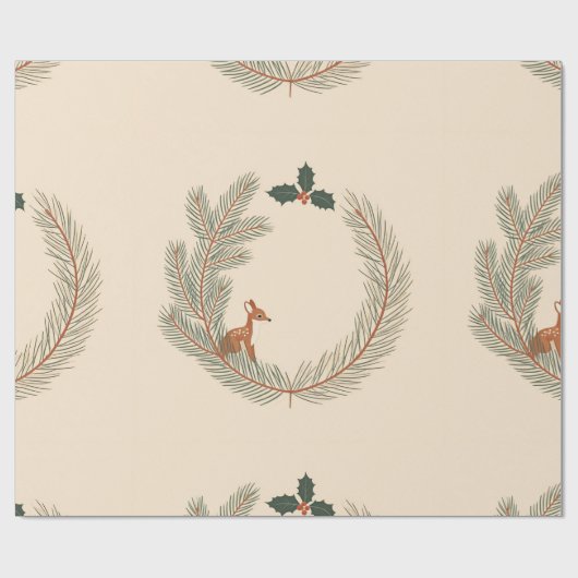 Papier Cadeau Enveloppe cadeau de Noël écologique (Plat)