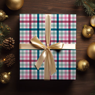 Papier Cadeau Enveloppe cadeau de Noël En vichy moderne