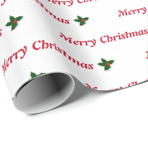 Papier Cadeau Enveloppe cadeau de Noël HAMbyWG blanc et rouge