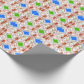 Papier Cadeau Enveloppe cadeau de Noël Joyeux Abstrait (Coin)