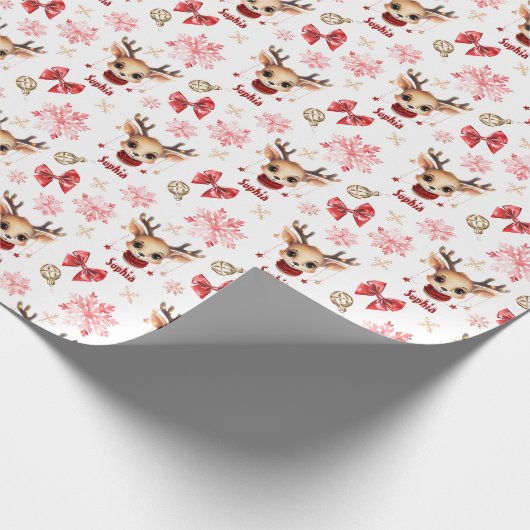 Papier Cadeau Enveloppe cadeau de Noël personnalisée Reinder (Coin)