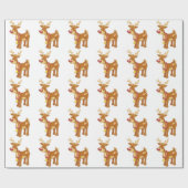 Papier Cadeau Enveloppe cadeau de Noël/Rudolph (Plat)