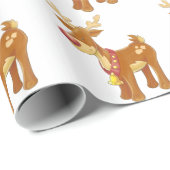 Papier Cadeau Enveloppe cadeau de Noël/Rudolph (Coin rond)